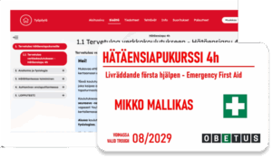 Hätäensiapukurssi 4h