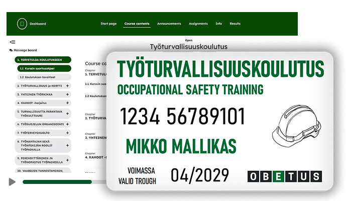 Occupational safety training has been developed to improve workplace safety, support job orientation, provide basic knowledge of occupational safety, and reduce workplace accidents.